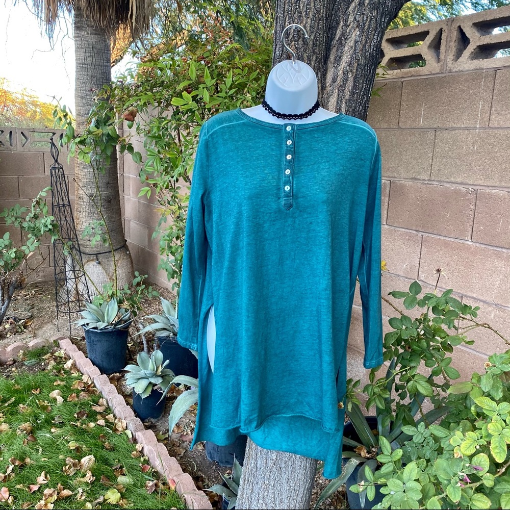 Teal Long Sleeve Women's Top